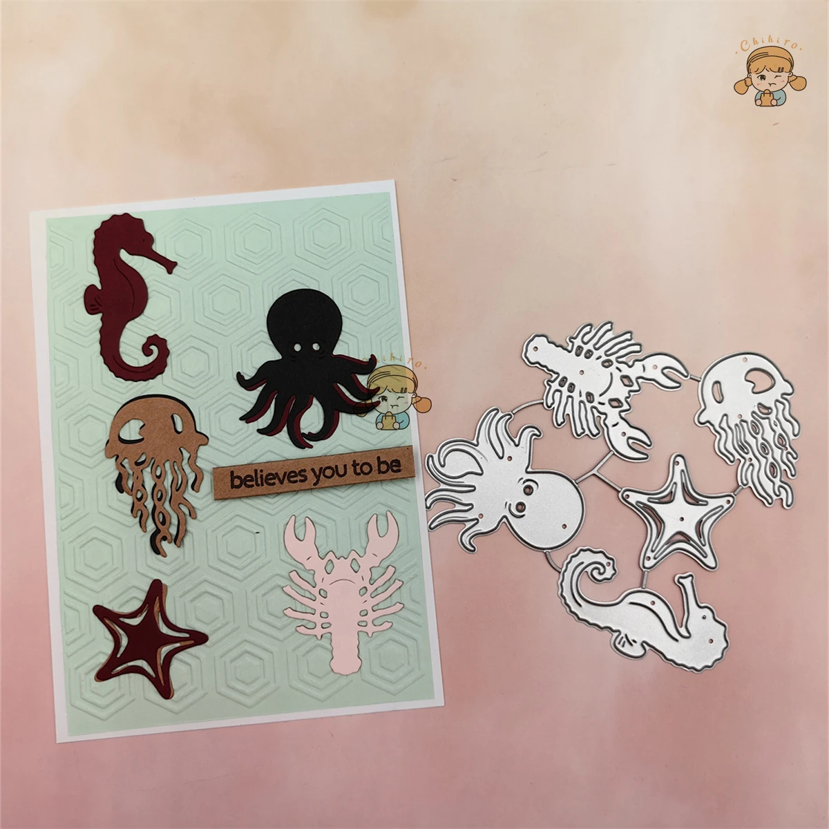 Seahorse Octopus Oceans Metal Cutting Dies new  Scrapbooking For Card Making DIY Embossing Cuts New Craft Pattern Photo Frame C