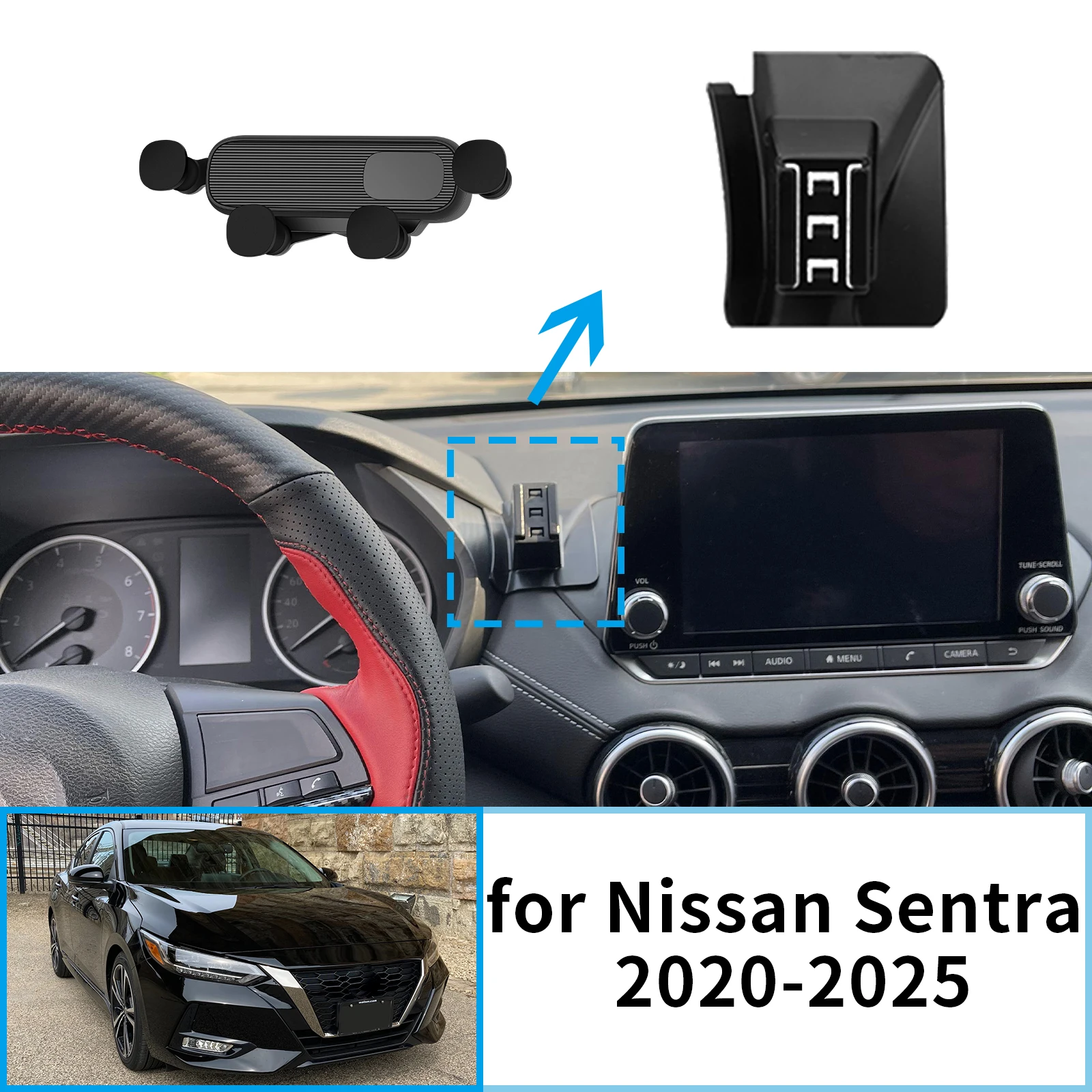 

for Nissan Sentra B18 2020 2021 2022 2023 2024 2025 Car Mobile Phone Holder GPS Bracket Navigation Stand Auto Accessories
