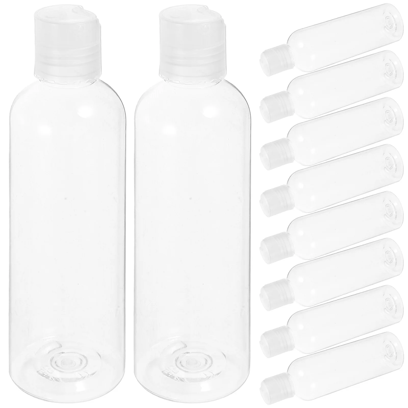 

20Pcs Clear Plastic Travel Mini Lotion Bottles Refillable Squeeze Bottles Leakproof Press Cap Small Dispensers