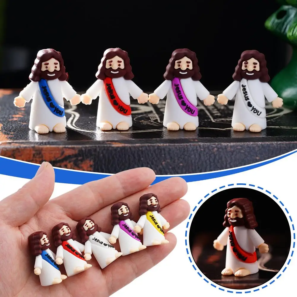 NEW Easter Jesus Toys Easter Mini Jesus Figurines Decorative Jesus Favors 50pcs Multifunctional Easter Sunday Craft School C0B9