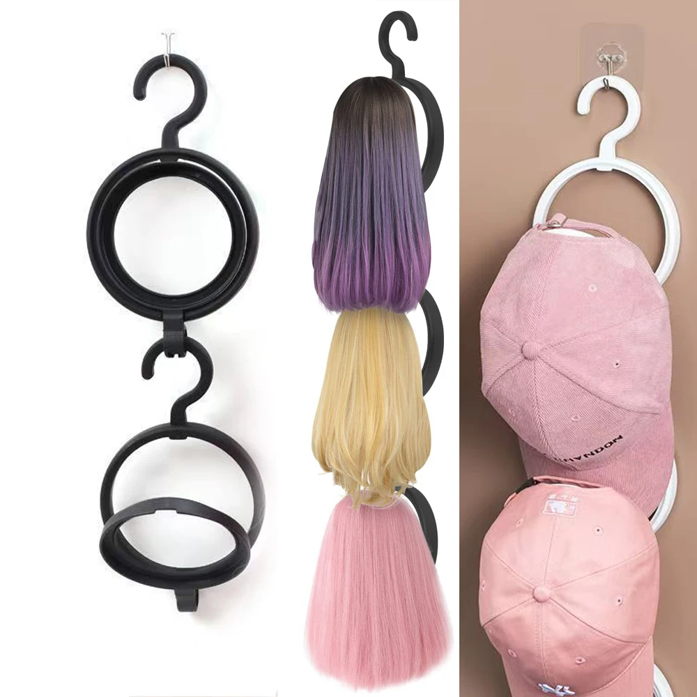1PCS Portable Plastic Wig Stand Black/White for Multiple Wigs Drying Display Styling Tool Hanging Hanger