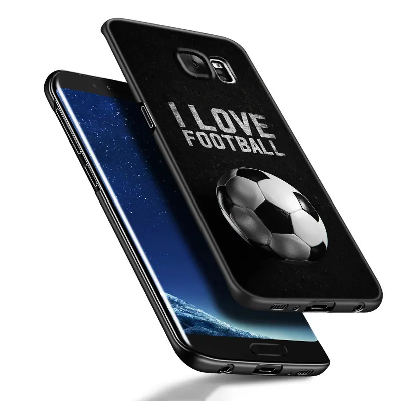 Fire Football Soccer Black Silicone Phone Case For Samsung Galaxy S20 S23 FE S21 S22 S24 Plus Ultra