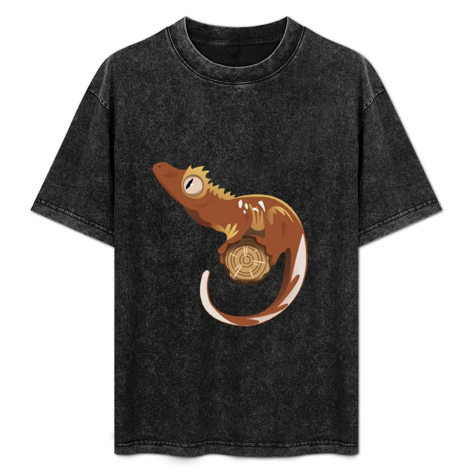 

Crested Geck T-Shirt Casual Loose Daily Wear T-Shirt