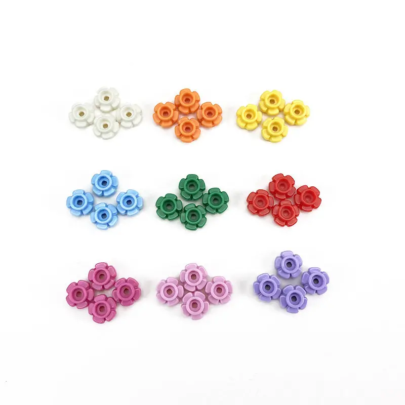 100pcs Building block parts 24866 1x1 five petal flower parts accessories MOC splicing toys science and education
