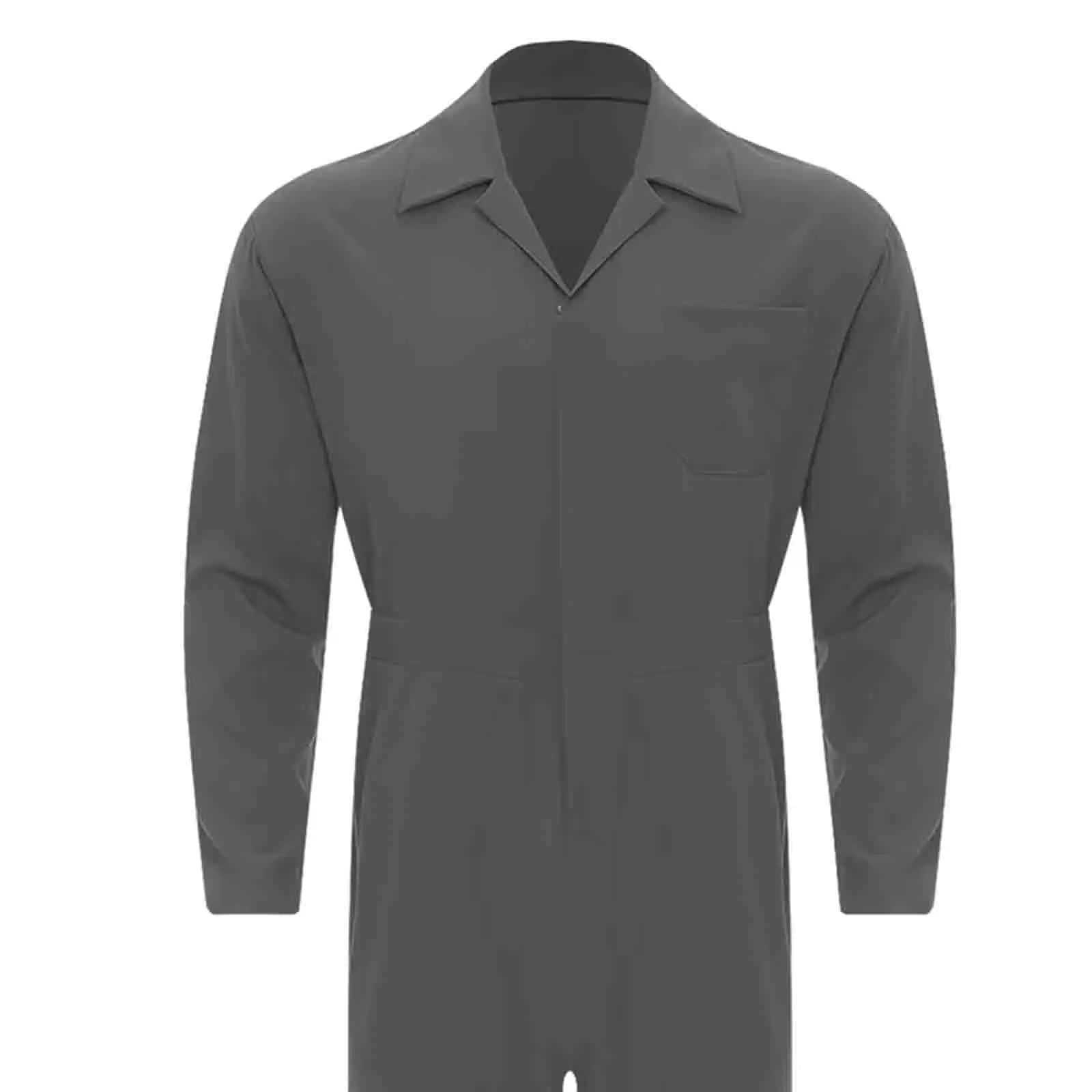 

Adult Men Dust-proof Working Cargo Jumpsuits Long Sleeve Solid Color Coverall for Factory Manufacturing Labor Work Costumes
