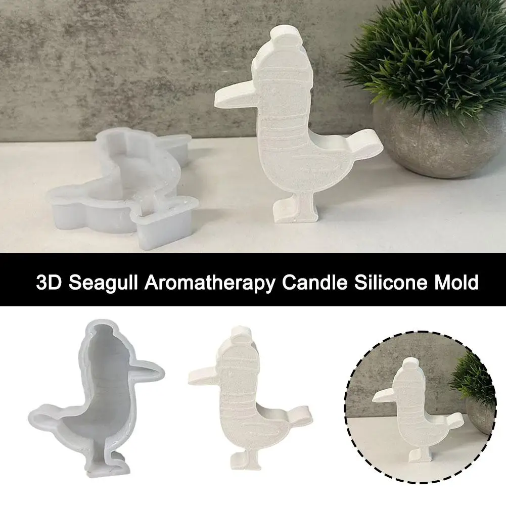 DIY 3D Multifunction Seagull Aromatherapy Candle Silicone Mold Resin Safe Mold Non Car Toxic Odorless Plaster Decoration Dr C1N6