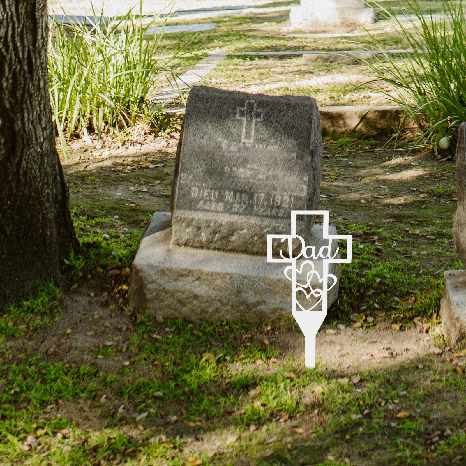 

Cemetery Decorative Iron Stake Insert Garden Decorations Outdoor Clearance Stake Outdoor Garden Adornment Durable Display Yard