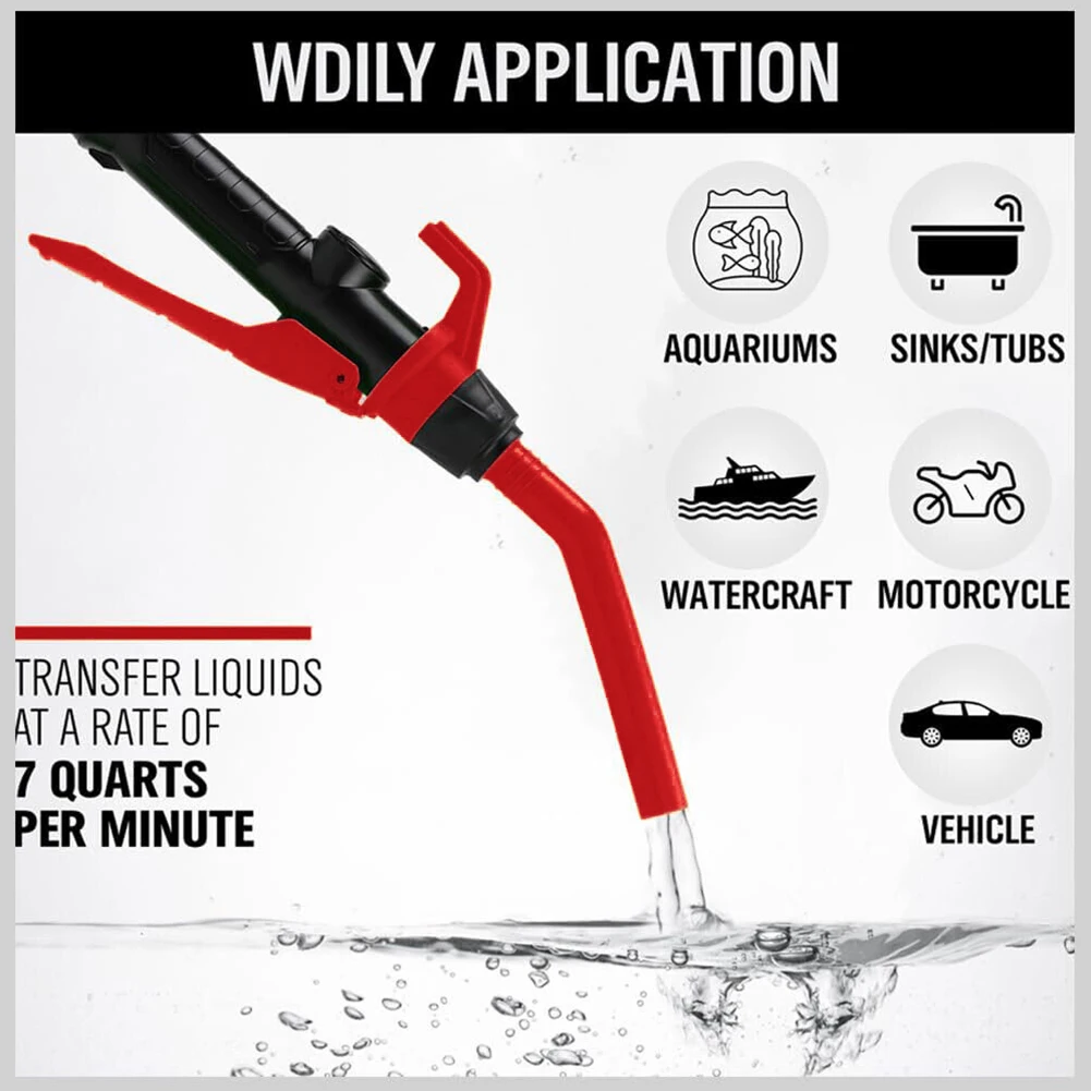 2.5 Gallons Electric Syphon Pump Battery Operated Petrol Oil Water Fuel Transfer Liquid Transfer Pump