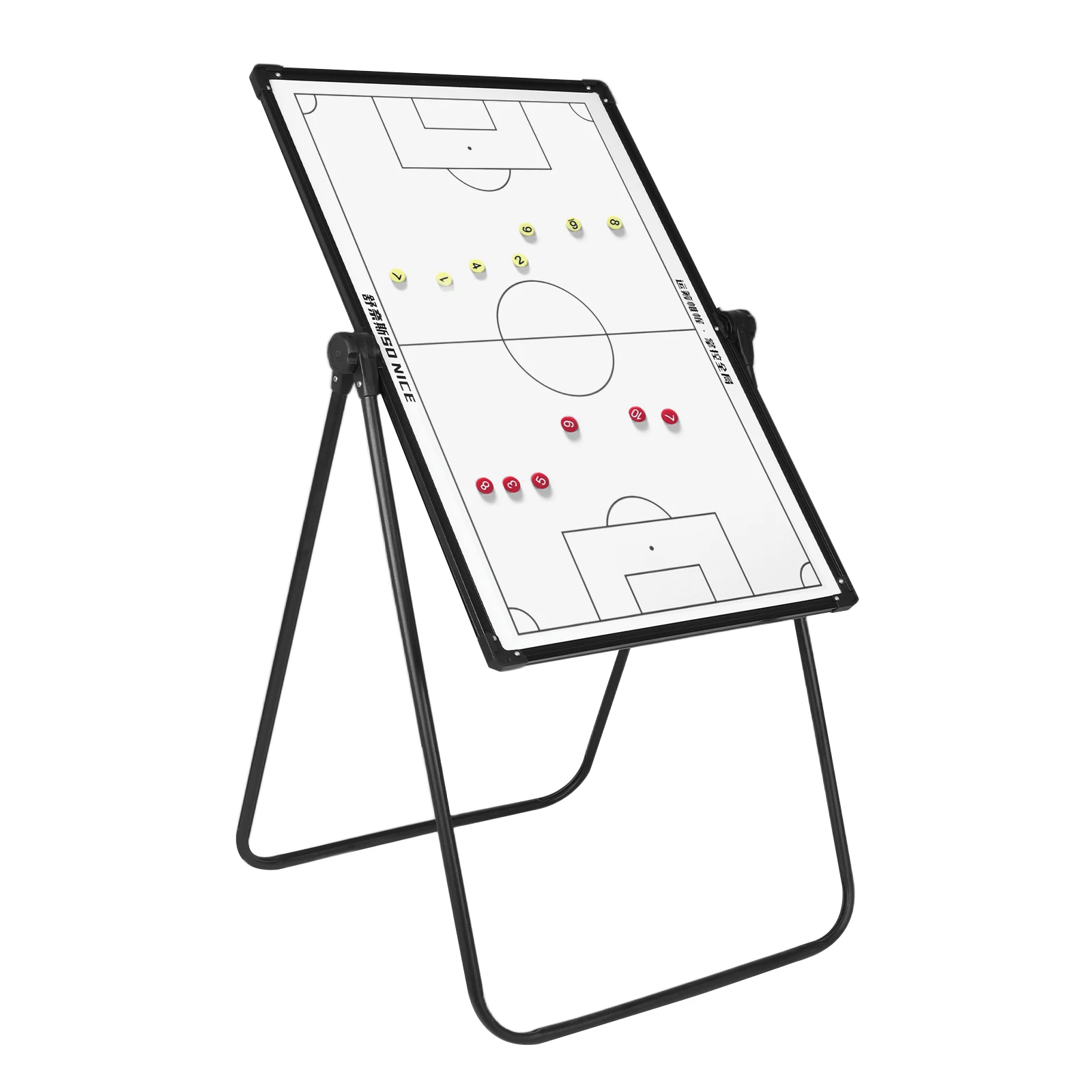 Quadro branco de treinamento esportivo de 35 polegadas x 24 polegadas com altura ajustável para treinadores de basquete, futebol e vôlei