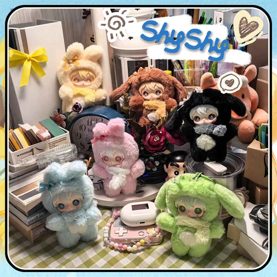 Nuevo lindo conejo Shyshy Sparkle Open The Shining World Series caja ciega llavero sorpresa de moda muñeca mochila colgante juguetes regalos