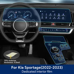 TPU For Kia Sportage NQ5 2022 2023 Car Center Console Media Dashboard Navigation Anti-scratch Protector Interior Film Sticker