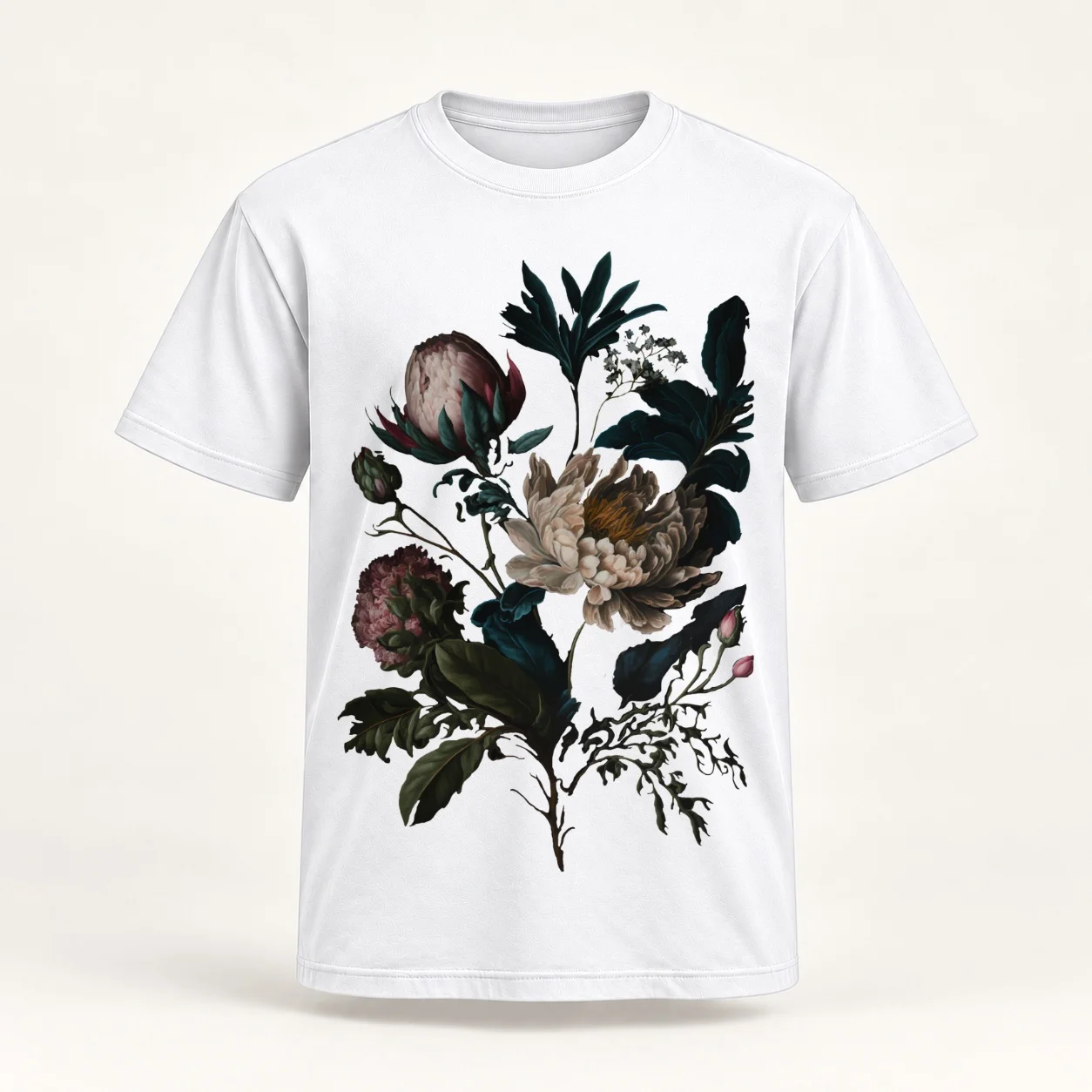 Dark Academia Peony Botanical Women T-Shirt new edition plus size tops sublime t-shirt dress for Women plus size