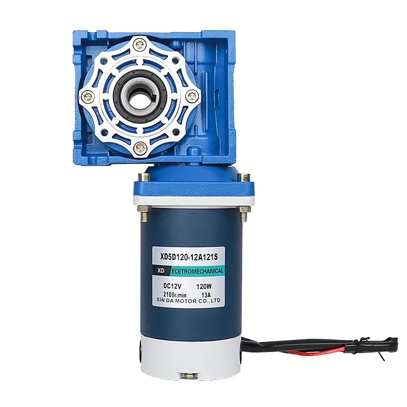 

120W 12V 24V DC NMRV40 Worm Gear Motor RV40 With Self-locking Speed Adjustable Can CW CCW