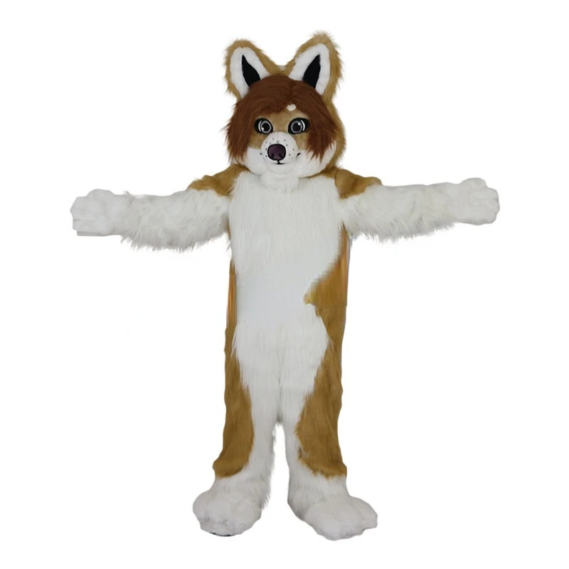 

Fox Dog Wolf Mascot Fursuit Costumes Cartoon Mascot Walking Puppet Animal Costume