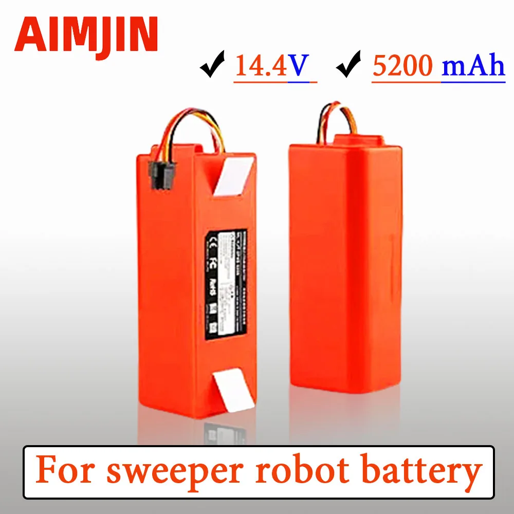 

NEW High Quality 14.4V Lithium Battery Replacement Batteries 5200mAh for Xiaomi S50 S51 S55 Vacuum Cleaner Sweeper Accessories