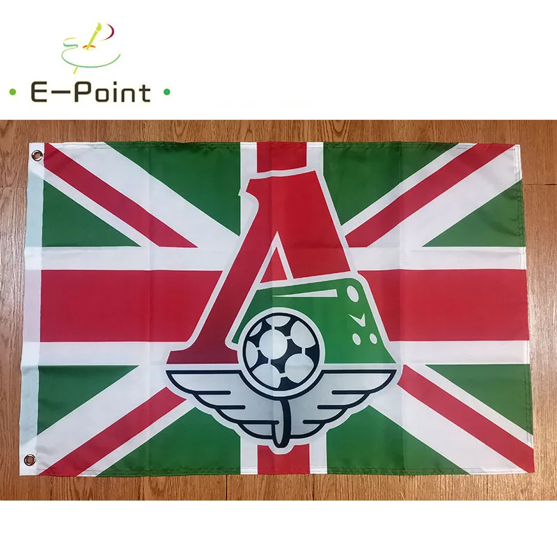 FC Lokomotiv Moscow Flag 2x3ft (60x90cm) 3x5ft (90x150cm) Decoration Banner for Home and Garden