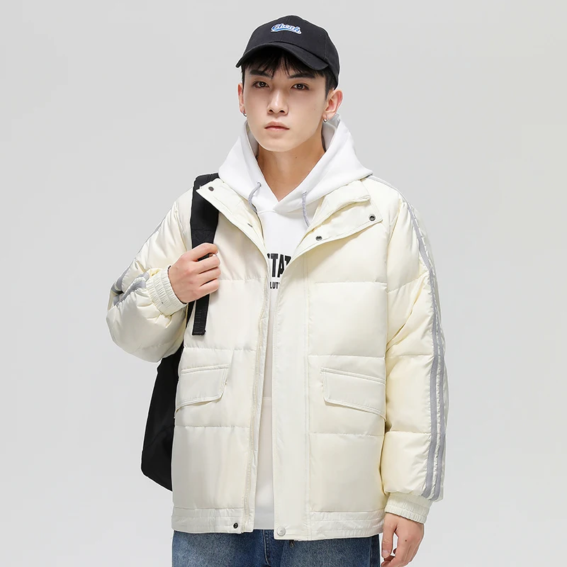 

Высококачественная оригинальная мужская пуховая куртка в корейском стиле, повседневная верхняя одежда для молодежи из полиэфирного волокна
