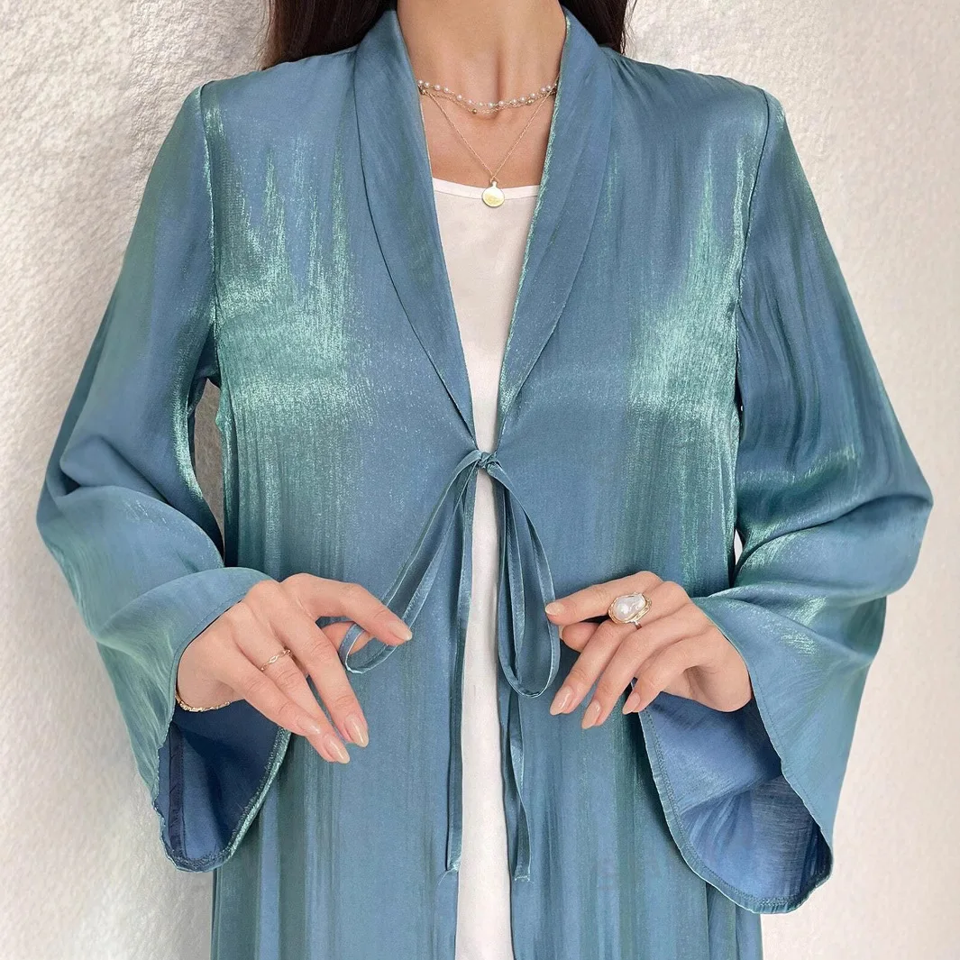 Cross Border Middle East Women Abaya Robe Muslim Dress Cardigan Abaya Dubai Dress Robe Cw34791