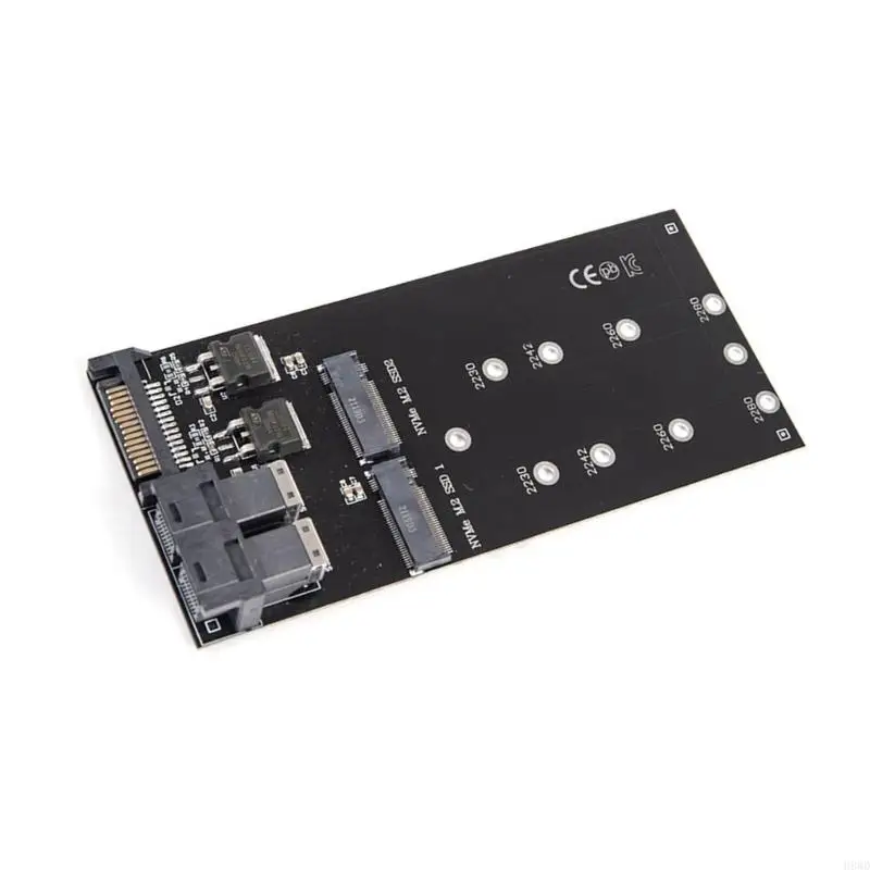 2 Port U.2 SFF-8643 To M.2 NVMe SSDs Adapter Card Small Form Factor Design For Easy Installation H8WD
