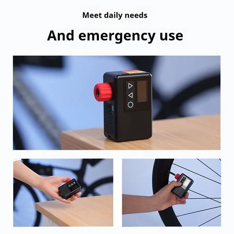 T22C Rechargeable Fast Electric Air Pump 120 PSI MINI Pocket Bike Portable Compressor Tire Inflator For Bicycle Digital