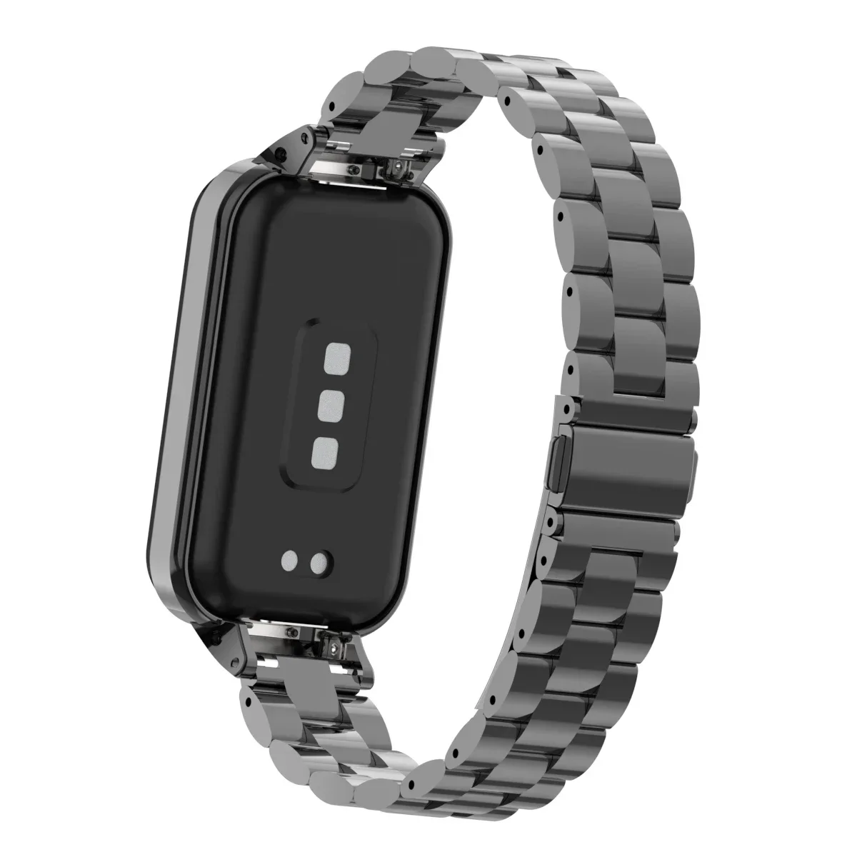 حزام حماية لـ Xiaomi Mi Band 8 Active سوار ساعة من الفولاذ المقاوم للصدأ لـ mi band 8 غطاء حماية لسوار معدني نشط
