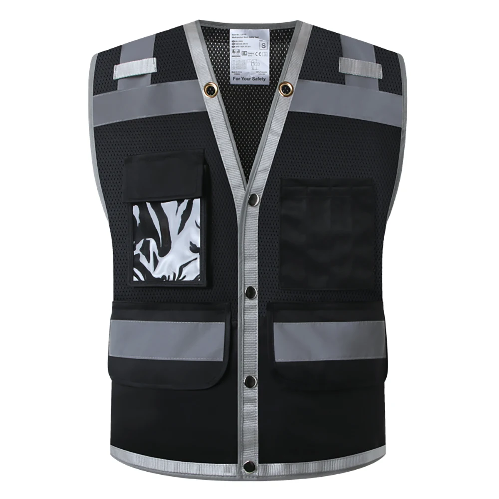 Reflective Safety Vest for Work with Pockets Safety Vest Engineer Hi Vis Mesh Safety Vest Reflective Surveryor