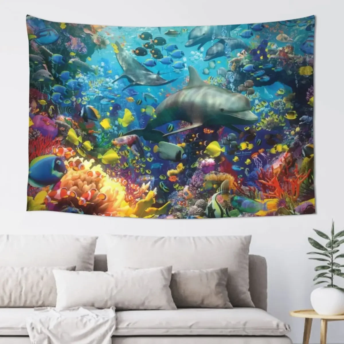 The Red Sea Tapestry Anime Decor Bedroom Organization And Decoration Tapestry