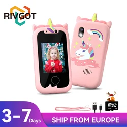 Kinder Telefon Lernspielzeug Musikspielzeug Einhorn Baby Mobile Selfie Kamera MP3-Player Spielzeug für Weihnachten Geburtstagsgeschenke