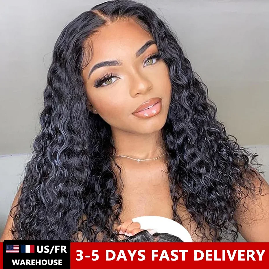 

Парик из человеческих волос Ready Go Glueless Wig Deep Wave Brazilian Remy 5x5 6x4 Lace Closure Wig Pre Cut Curly 13x4 Lace Front Wig No Glue