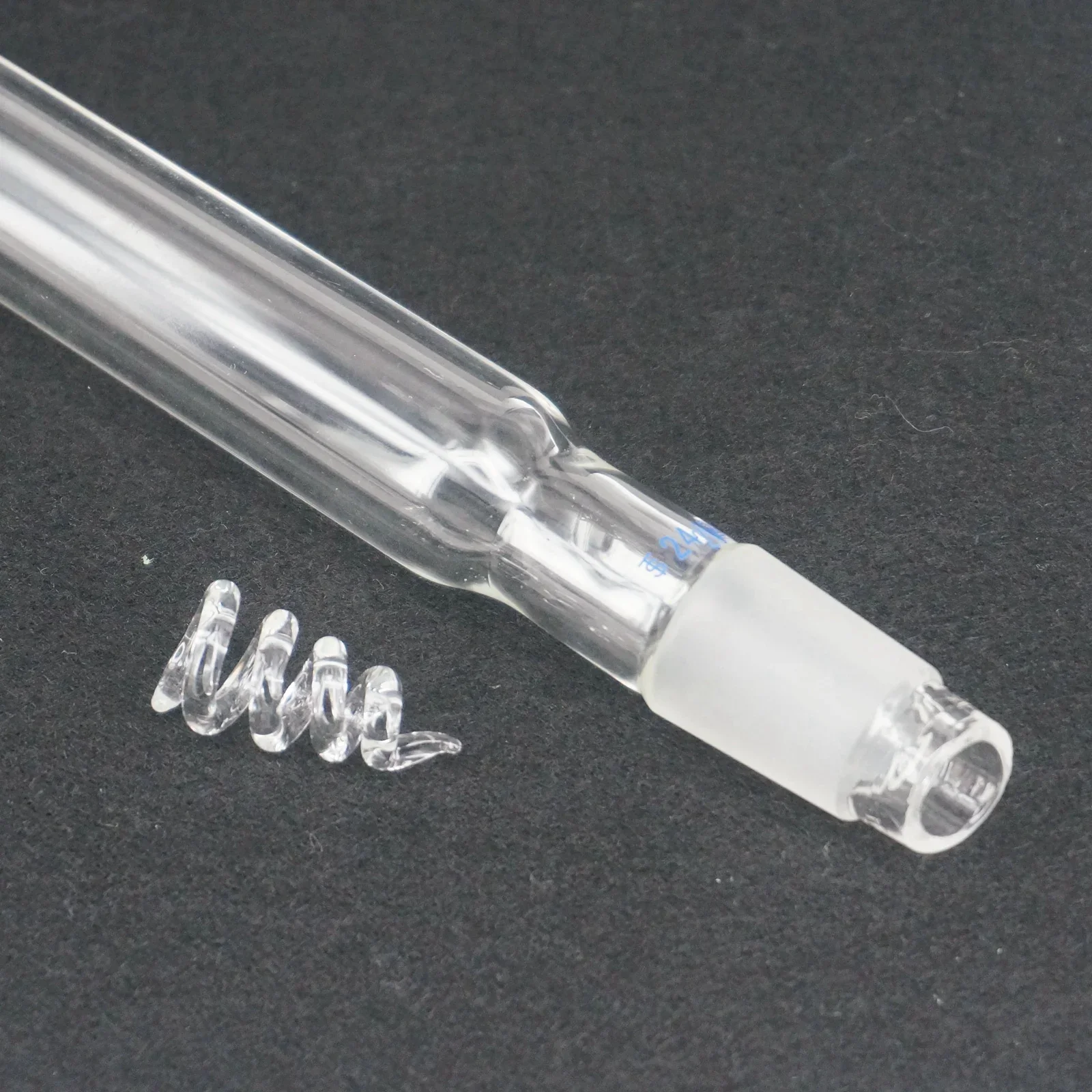 Middle Length 200mm/300mm Joint #24 Borosilicate Glass Distilling Column With Spiral Coil For Chemistry Lab