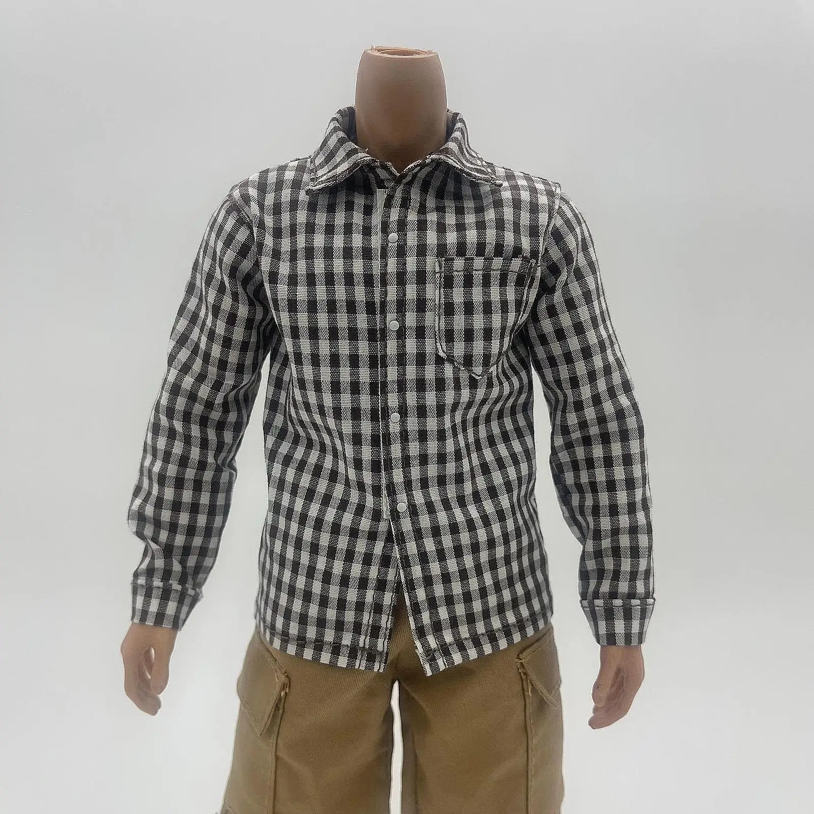 

1:6 одежда для экшн-фигурок, платье, клетчатая рубашка, модная мини-мужская миниатюрная одежда, кукольная одежда для 12-дюймовых мужских фигурок