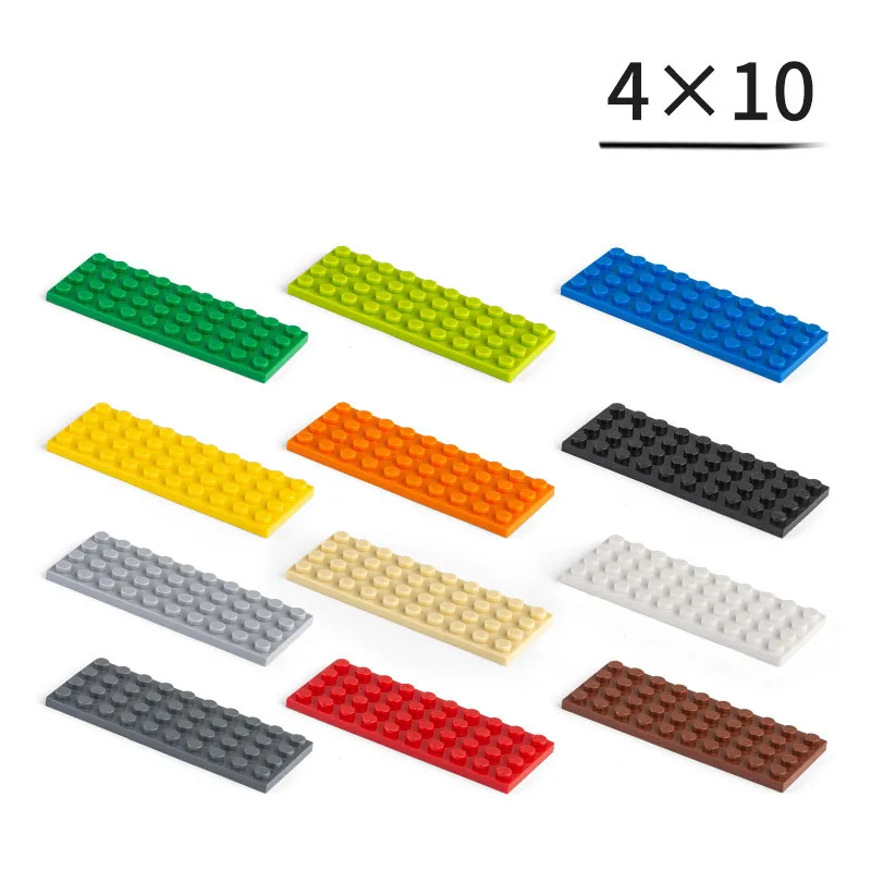 

50pcs 4x10 Dots DIY Building Blocks Thin Figures Bricks Educational Creative Toys for Children Size Compatible With 3030