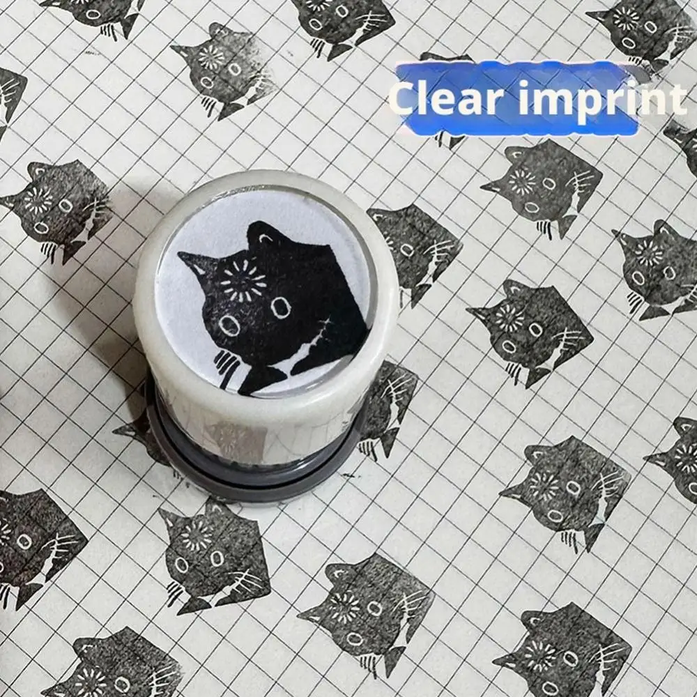 새롭고 귀엽고 재미있는 고양이 도장, 창의적인 표정의 만화 고양이 도장, 휴대용 DIY 핸드 어카운트 장식 도장, 저널 장식
