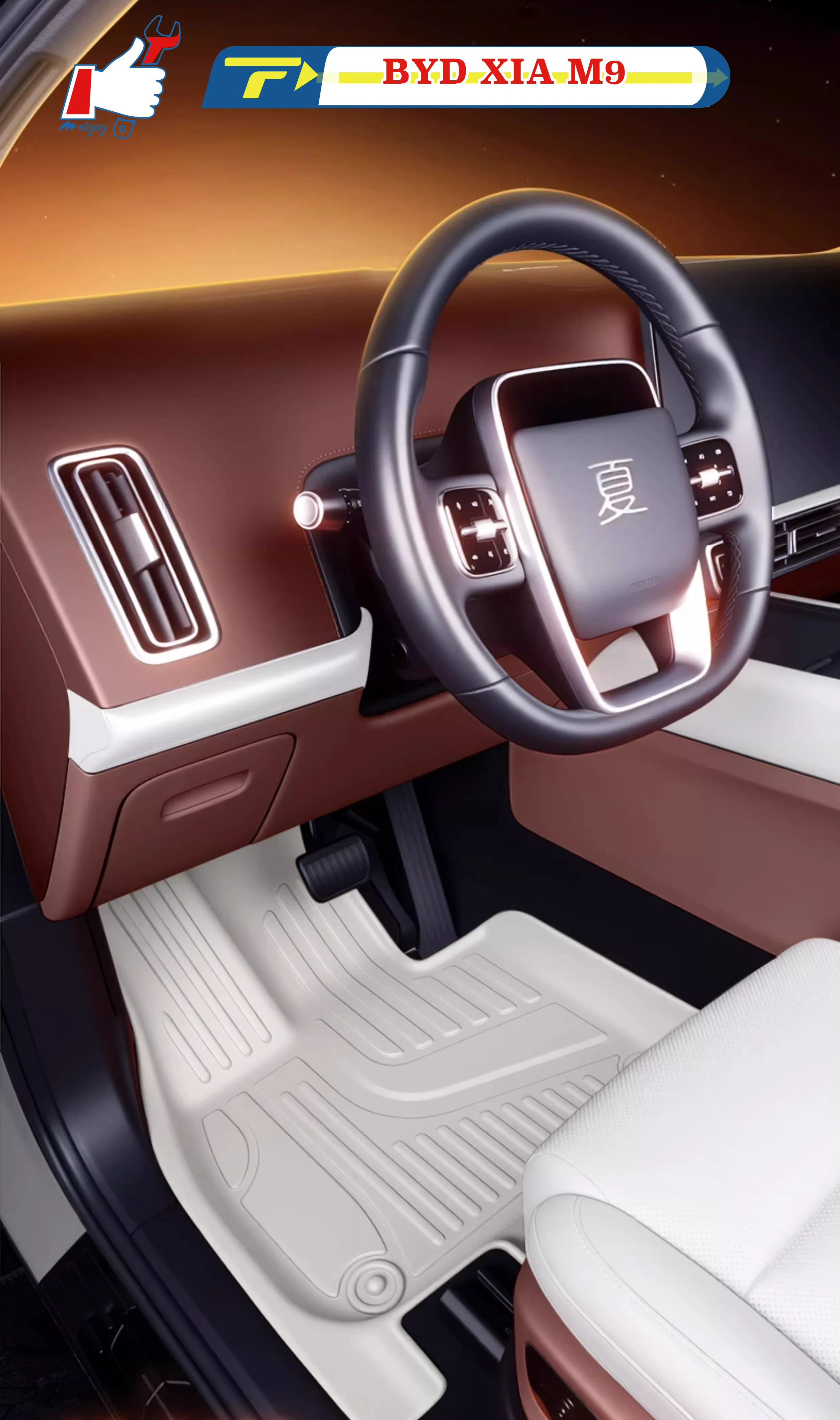 

Left-hand Drive Car Floor Mat For BYD XIA M9 DM-i 2025 Full-Surrounded Foot Mat Mat Floor Liner Floor Carpet Water-proof Mat