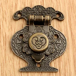 1pc Antique bronze Box Latch Clasp Decorative Hasp Lock Latch Buckle for Jewelry Wood Case Drawer
