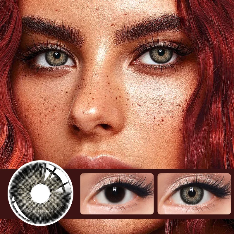 Bio-essence 1 Paar Halloween-Kontaktlinsen, Cosplay-Kontaktlinsen für die Augen, blaue Kontaktlinsen, graue Kontaktlinsen mit farbiger Linse – Detail 9