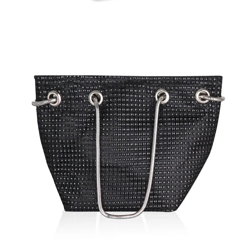 

2025 New Women's Bucket Bag Fashion Imitation Diamond Handbag Large Capacity Casual Shoulder Bag Banquet Bag