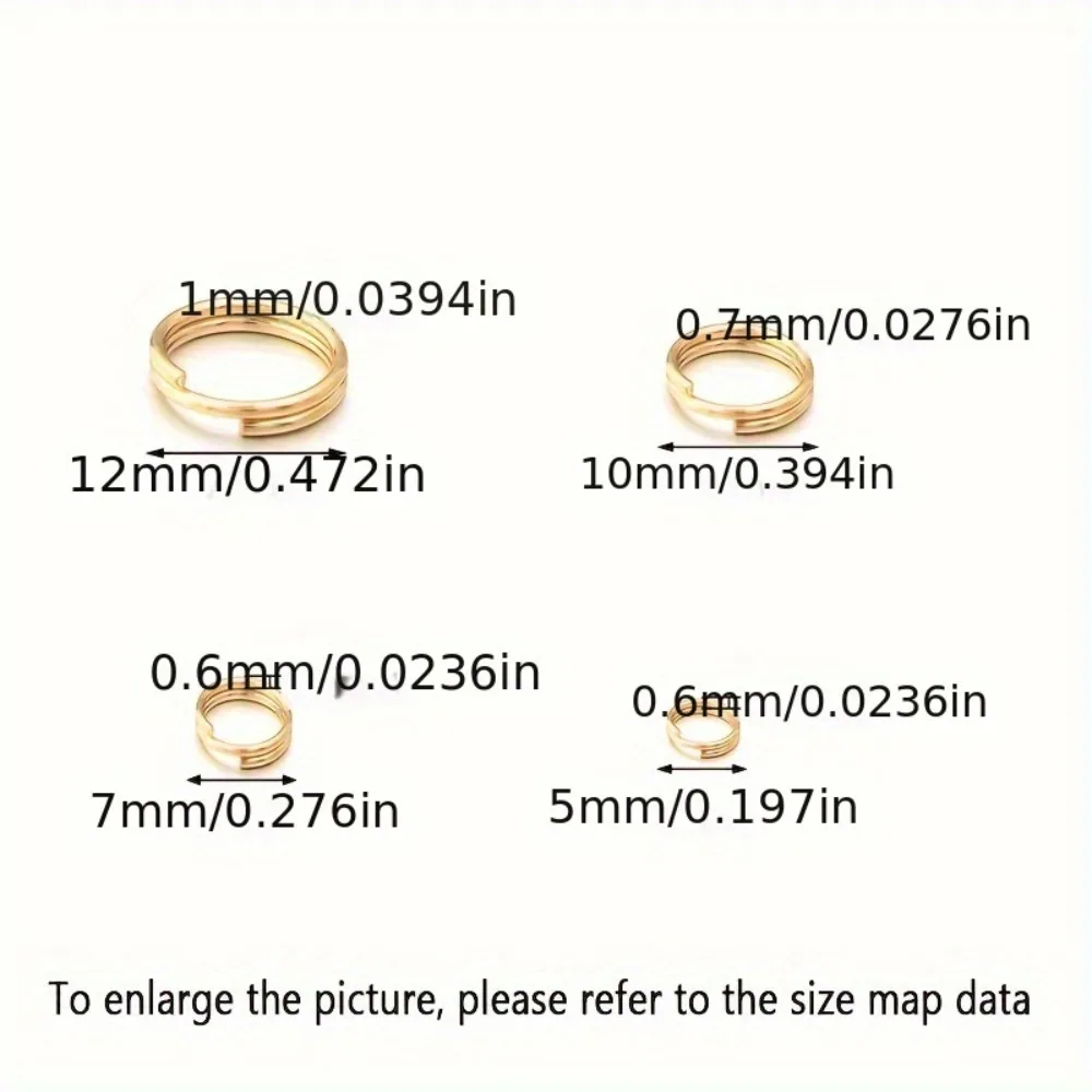 4-10mm Gold and Silver Double Ring, Multi Size Jewelry Making Connection Ring, DIY Handmade Jewelry Making Link Accessories image 4