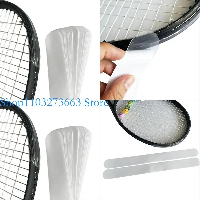 

R6FE Tennis Rackets Paddle Head Protections Tape Racquet Head Guard Badmintons Rackets Head Protector Clear Sticker