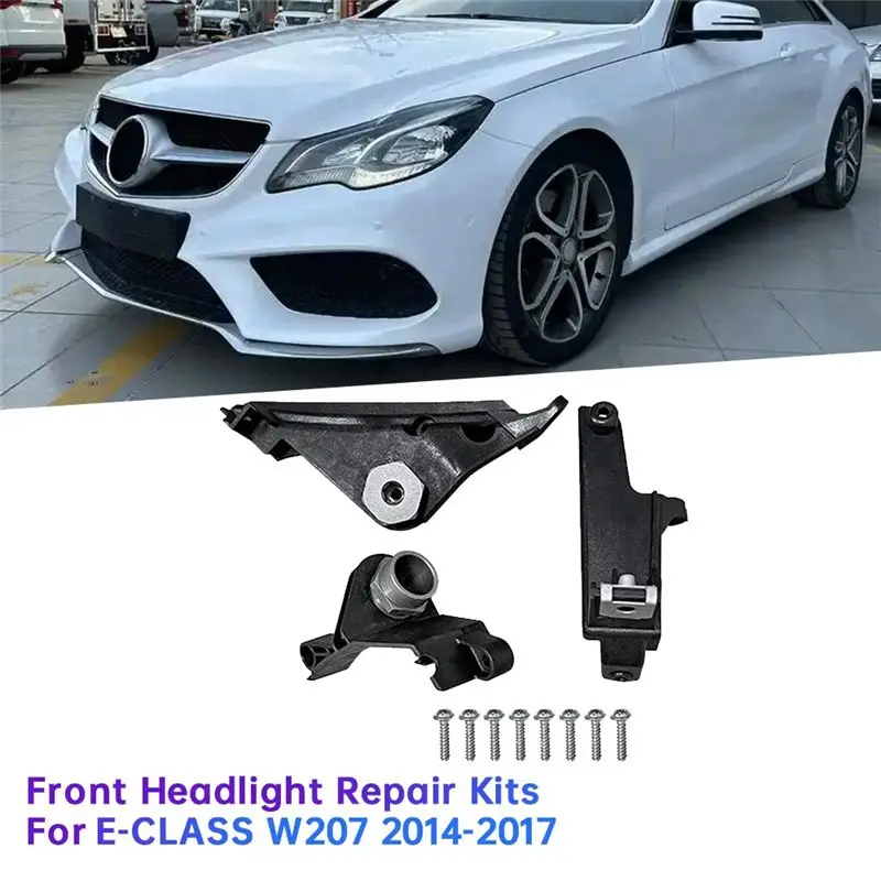 Efficientt-Front Headlight Repair Kits For E-CLASS W207 14-17 Headlamp Bracket Fixed Holder Screw Kits