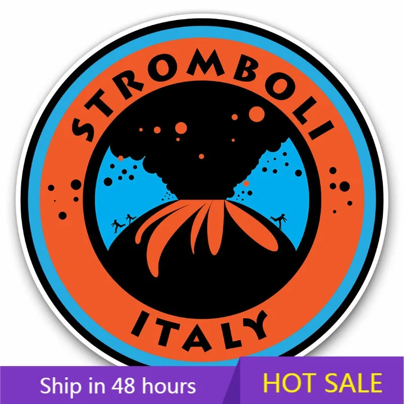 

Stickers Stromboli Italy Tyrrhenian Volcano Cool Car Decal Decoration Car Accessories Glue Sticker Sunscreen