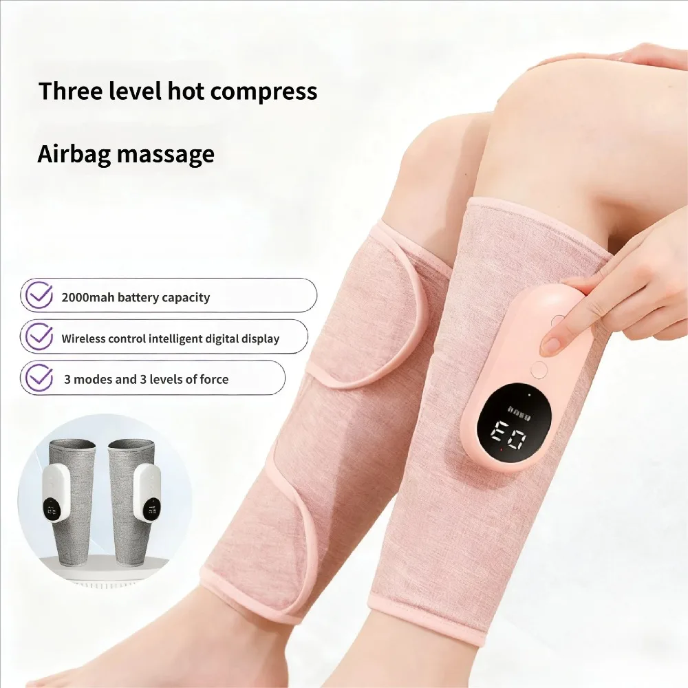 

Electric Calf Massager with Heating Kneading Air Pressure Leg Massager Blood Circulation Leg Air Compression Massager Wireless
