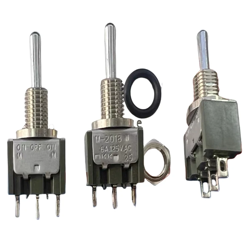 

1PCS/LOTS Japan 100% NKK M-2018 3-pin 3-position knob switch Double reset left and right rocker rocker keys 6mm M2018SD8W01