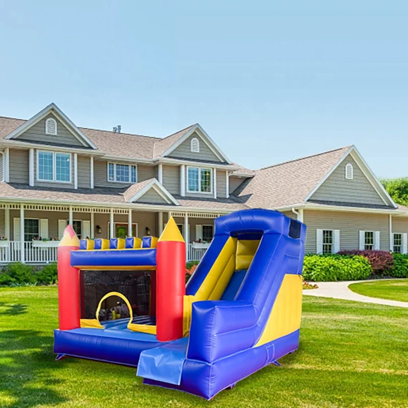2025  Hot Sale Factory Directly Sale 4mx4m Outdoor  Inflatable Castle with Slide Kids Jump Inflatable Bounce House