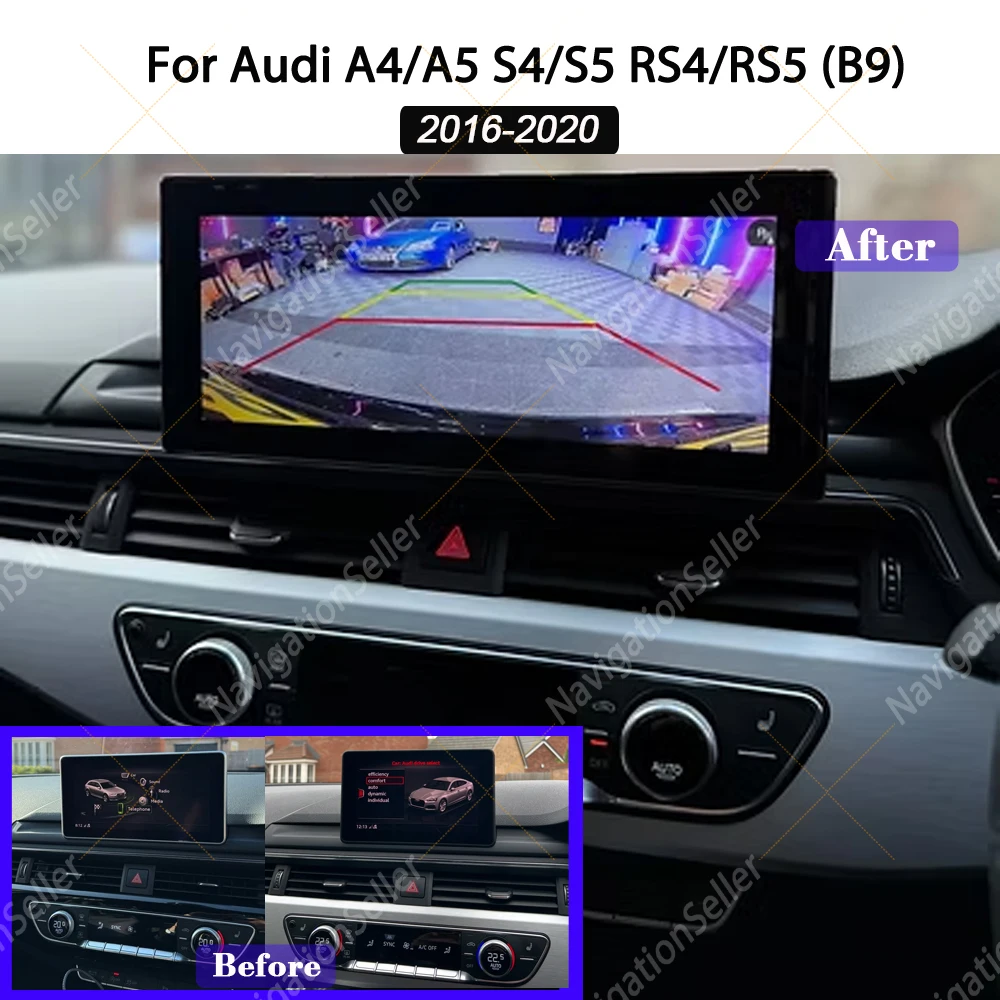 

Android Auto For Audi A4 A5 S4 S5 RS4 RS5 B9 2017-2020 Wireless Carplay Touch Screen Autoradio Stereo Multimedia Navigation DAB