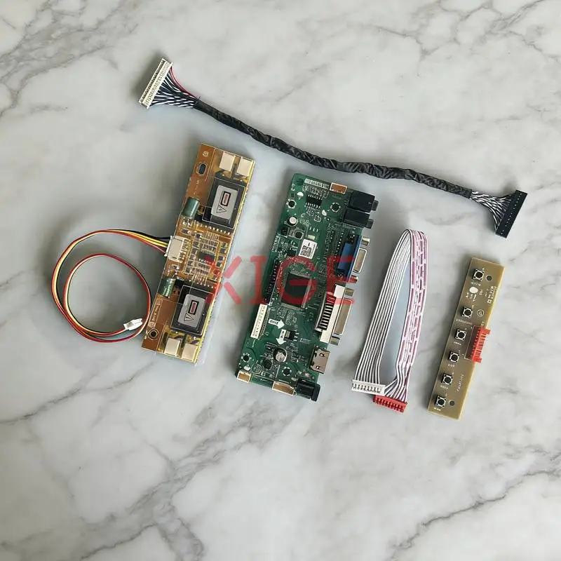 

Matrix Controller Drive Board Fit M236MWF1 HT236F01 M236H1 M240HW01 4-CCFL 1920*1080 HDMI+DVI+VGA LVDS 30-Pins 1920x1080 DIY Kit