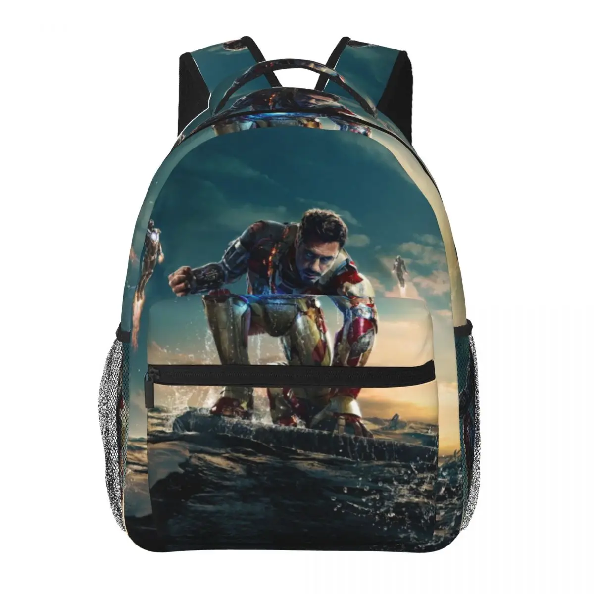 Iron Man Printed Lightweight Casual Schoolbag For School, Outdoor, Shopping, Office 17inch