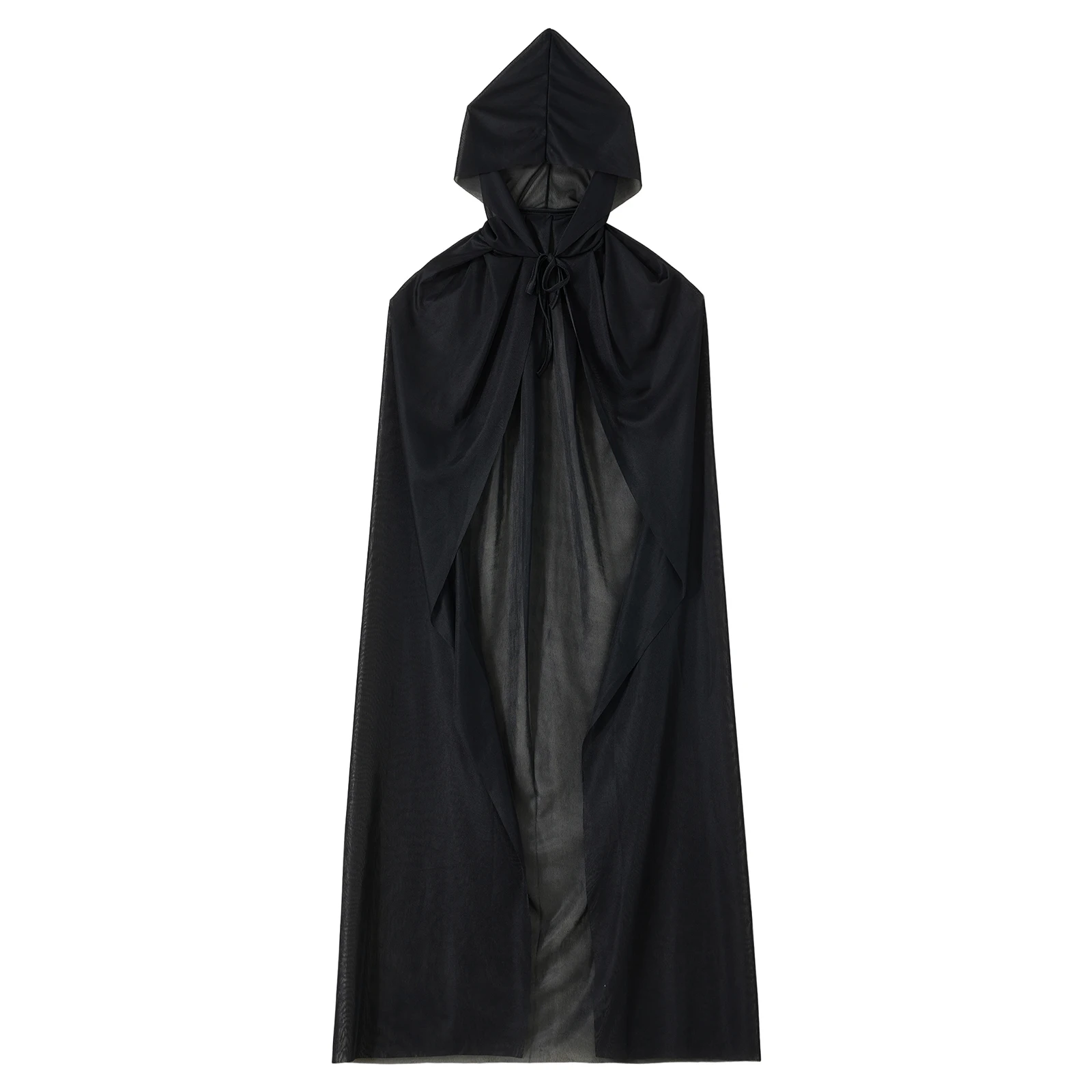 Grim Reaper Halloween Costume for Men Kids Death Grim Reaper Cloak Costume with Glowing Red Eyes Horror 5Pcs Set