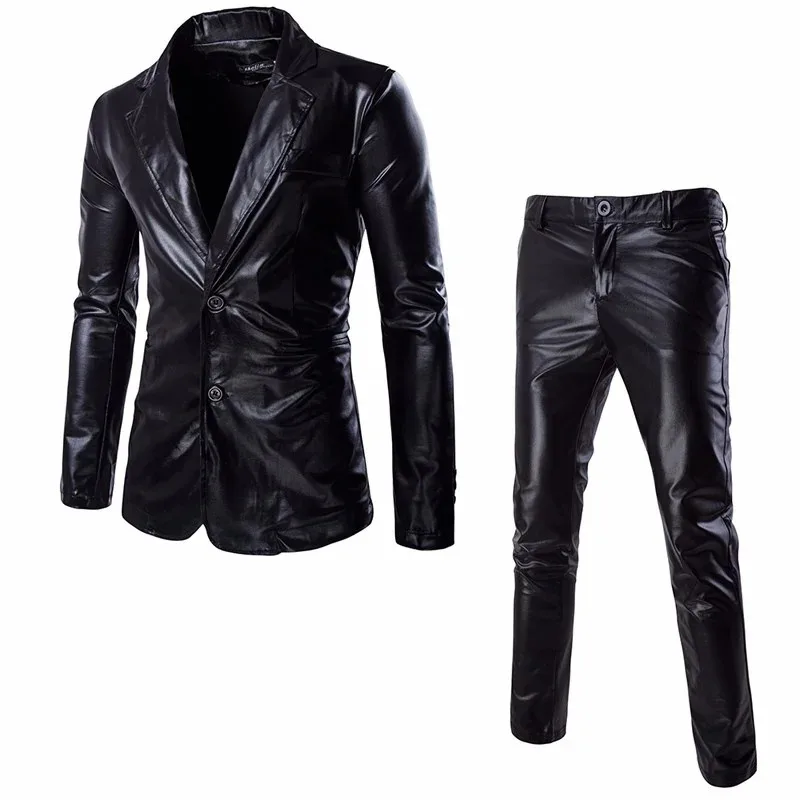 

DY20Мужской костюм Slim Fit с 2 пуговицами, комплект из 2 предметов, однотонный блестящий костюм для вечеринки золотого, серебристого цвета, черный костюм для мужчин, свадебный блейзер для выпускного вечера, куртка и брюки