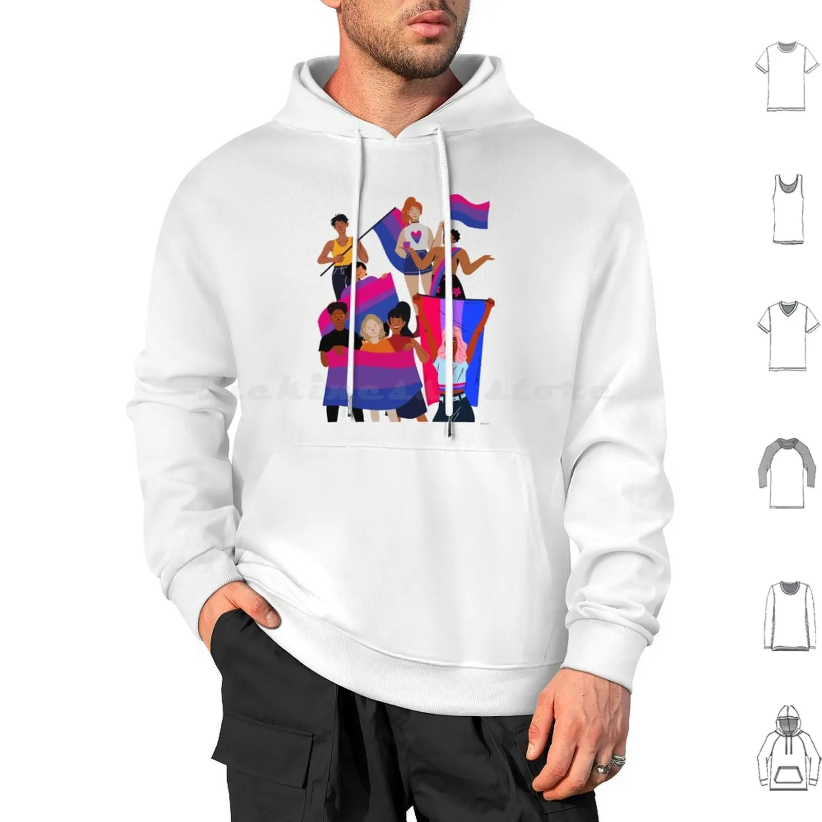 Bisexual Pride Hoodies Long Sleeve Bisexual Pride Bi Queer Trans Feminism Rainbow Feminist Love Ace Activism Activist